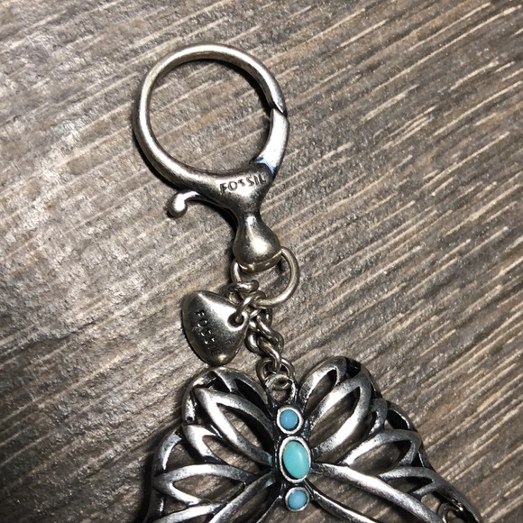 Fossil Silver-Tone Turquoise Butterfly Bracelet - Picture 4 of 11